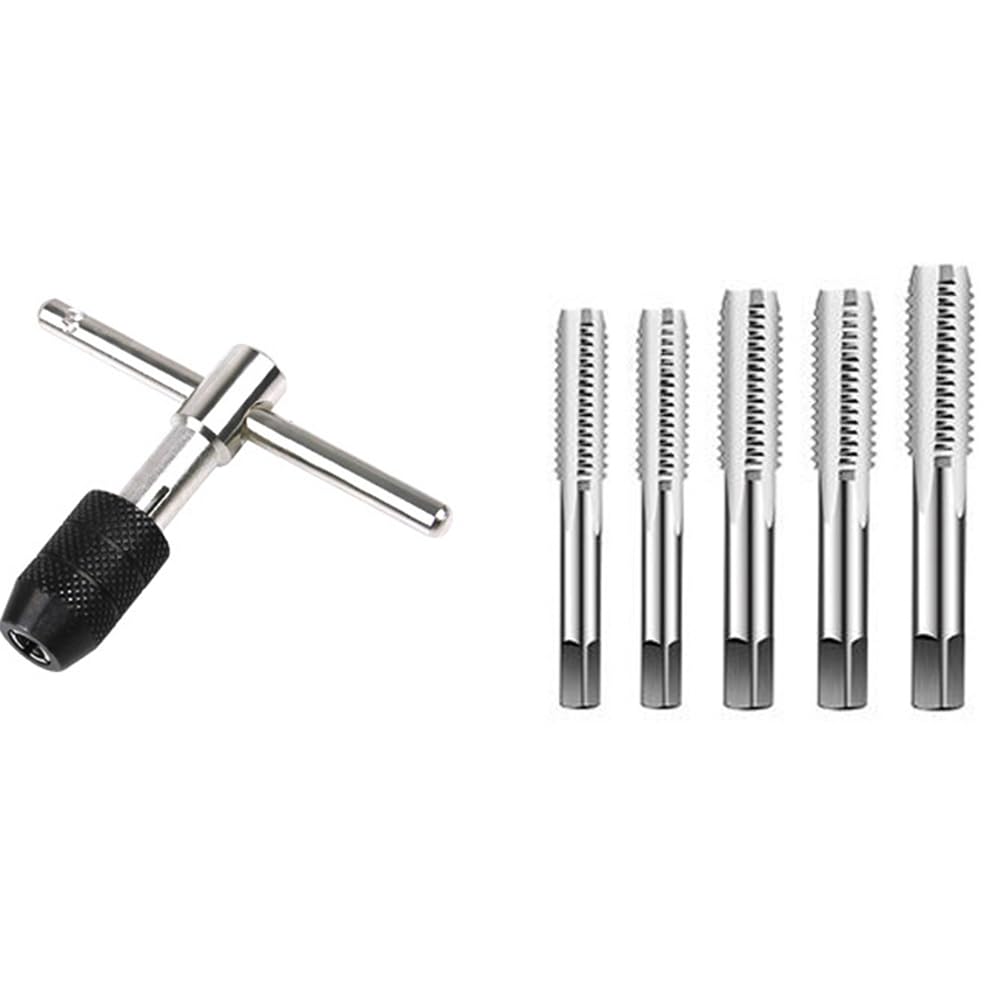 UDSKNV[KSL T-Wrench Hand Tap Tool Set T-Type Thread Tapping Tool M3 to M8 Hand Wrench Thread Tapping Tool Set