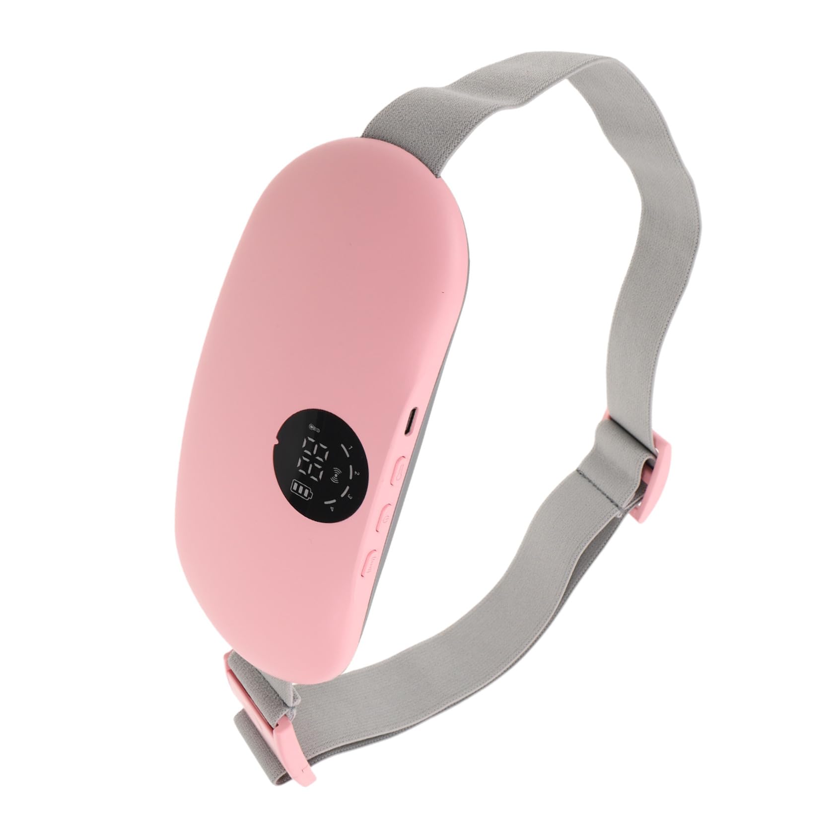 PACKOVE Masajeador De Cintura Eléctrico Recargable 1 Unidad Cinturón Térmico Para Cólicos Menstruales Tejido Ultrasuave Alivio Abdominal y Lumbar Para Menstruación Uso Doméstico y Portátil Mujeres