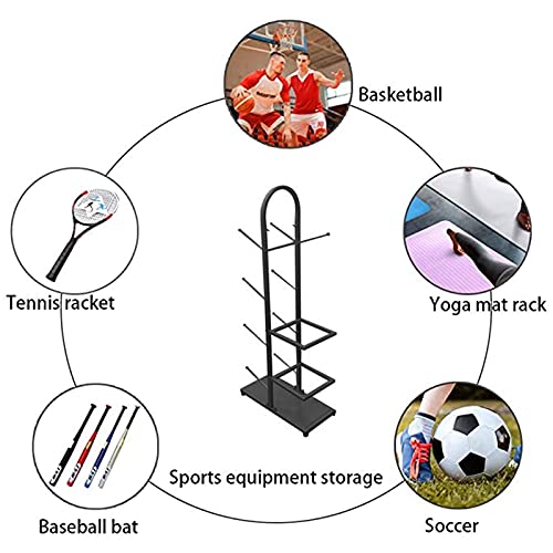 Ballenreks Voetbalhouder Metalen pijp bal opslag rack sport versnelling organisator, de rechtopstaande basketbalhouder… - Image 5