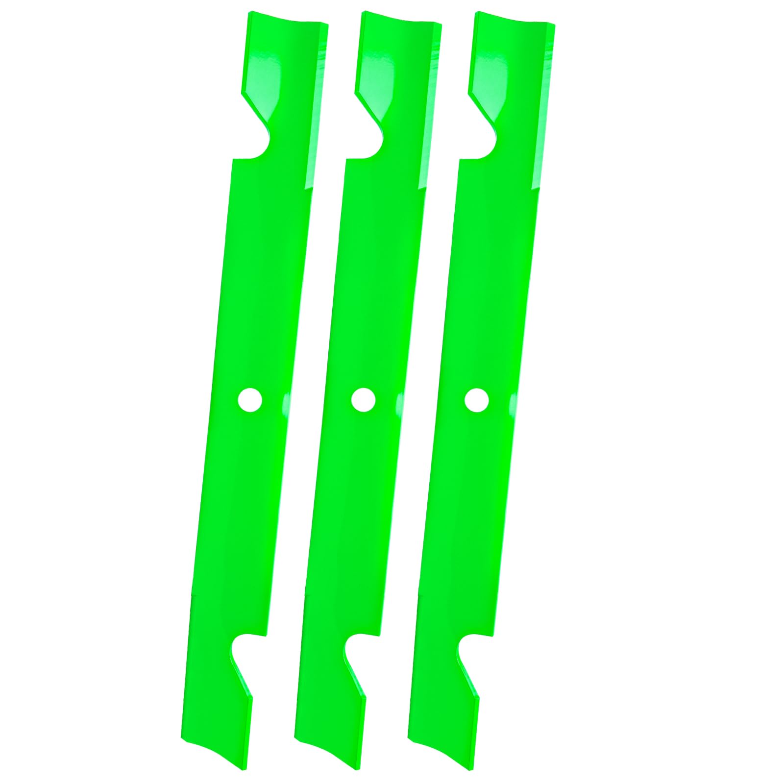 (Cuchilla de cortacésped con muescas de alta elevación de repuesto 115-9649-03 compatible con cortador de tiempo ro Titan ZX MX de 60 pulgadas (paquete de 3)