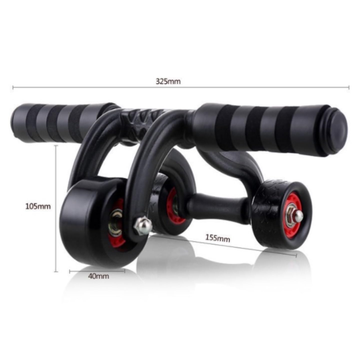 sprzęt fitness, 3-kołowy wałek do ćwiczeń mięśni brzucha, stalowy uchwyt, sprzęt fitness, przyrząd