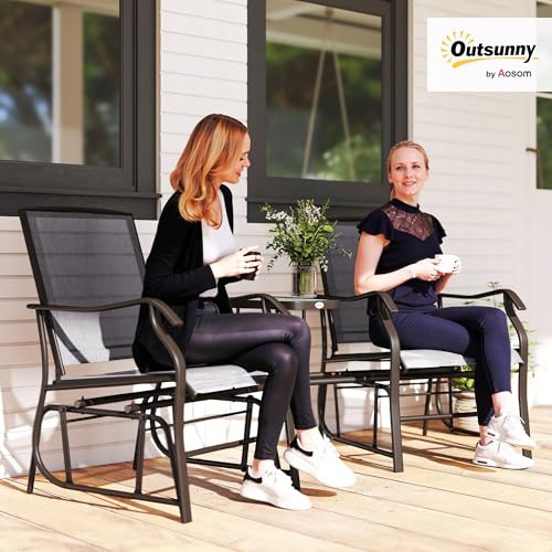 Outsunny Garden Double Glider Love Seat