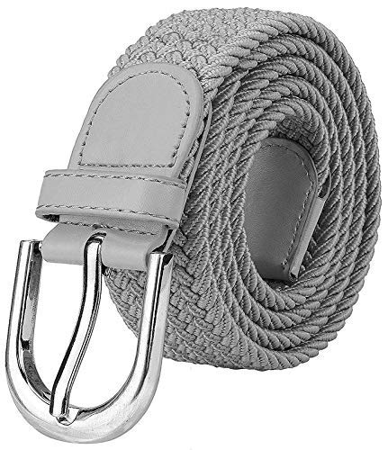 stylisty ind Stretchable Braided Cotton Belt for Women,Men,Ladies Belt,Grey color Free Size Fit on Upto 36inch Waist (Stretch Belt-RN514)-picture-26