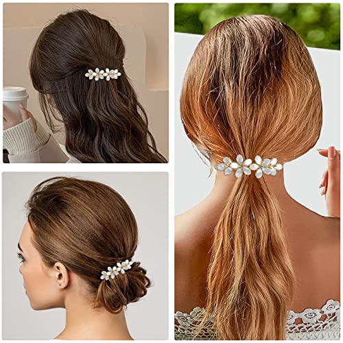 Vintage Hair Barrettes, Opal Hair Clips French Crystal Flower Hairpin Hair Accessories For Women Girl #TOP6