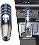 GKmow Pack-1 Gear Stick Shifter Knobs, Skull Aluminum Alloy Weighted Gear Lever, Metal Stick Shifter Handle for Most Automatic Manual Vehicle (Multicolored)