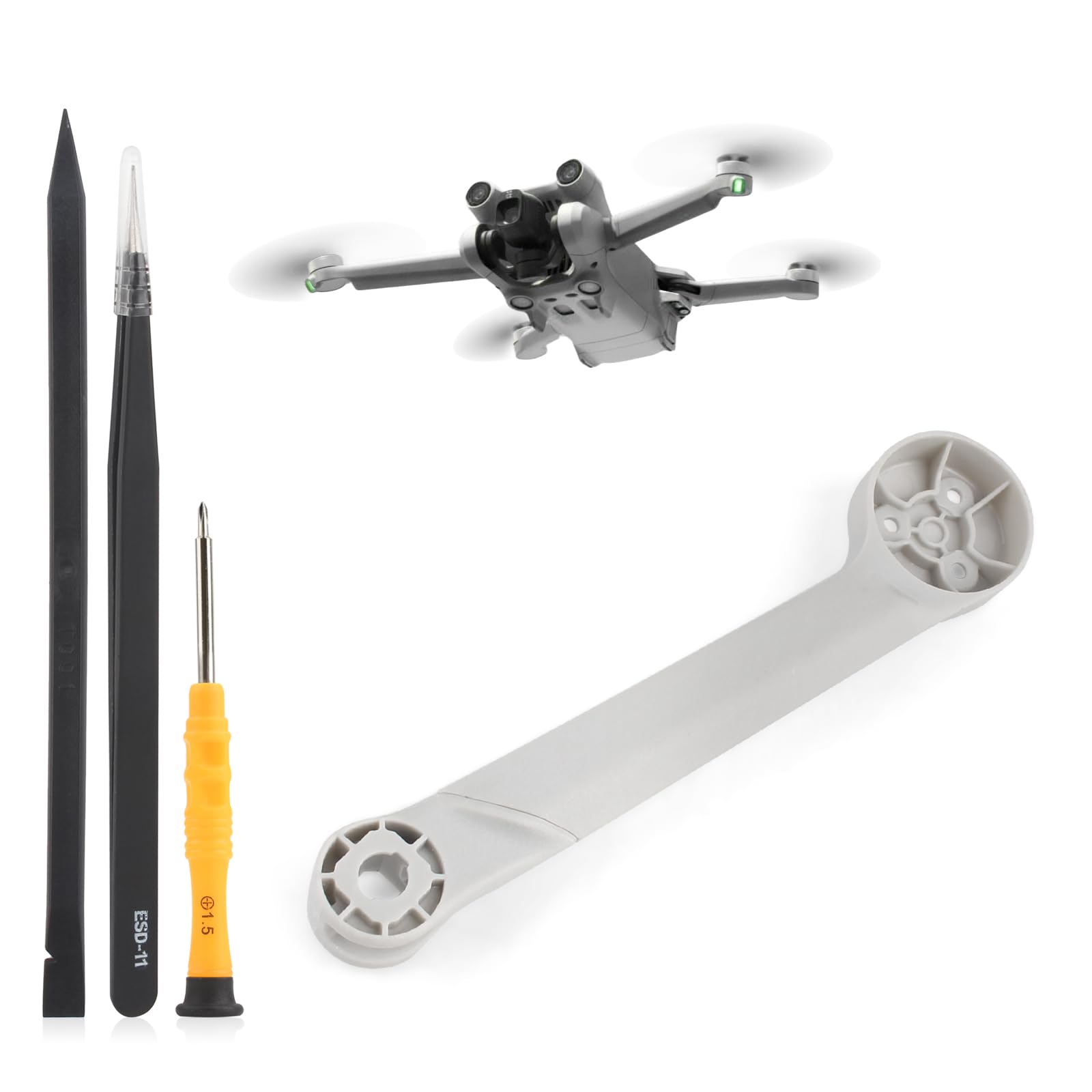 Body Arm Shell for DJI Mini 3 Pro Arms Cover Replacement for Mini 3 Pro Drone Accessories Parts with Repair Tools(Left Rear Arm Cover)