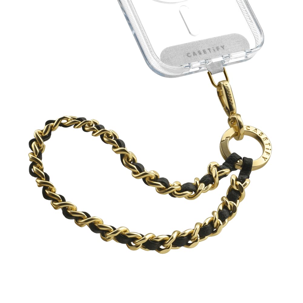 CASETiFY Wrist Phone Strap Parent,Black (Leather) (CTF-29170663