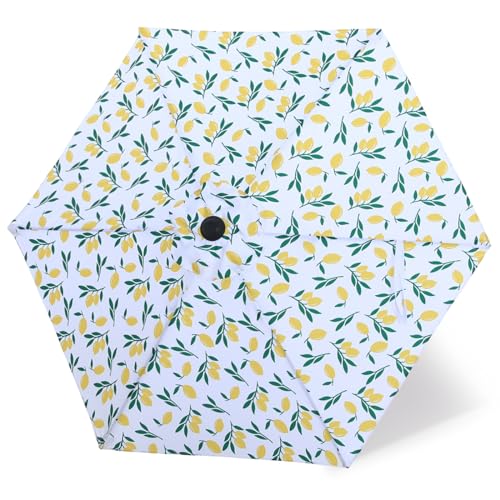 Image of MASTERCANOPY Patio Umbrella 7.5 ft Replacement Canopy for 6 Ribs-Yellow Lemon Canopy Only