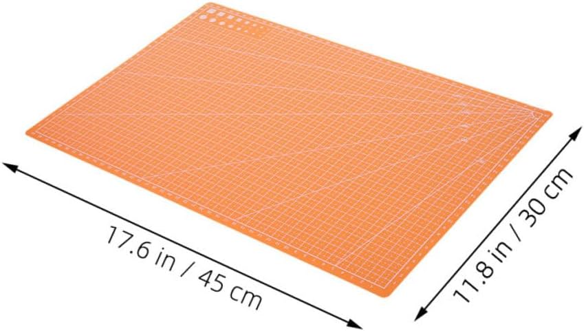 2pcs Double-sided Cutting Mat Orange Lightweight Portable Sewing Quilting Craft Hobby Fabric Modeling Mat Easy Clean for Adults