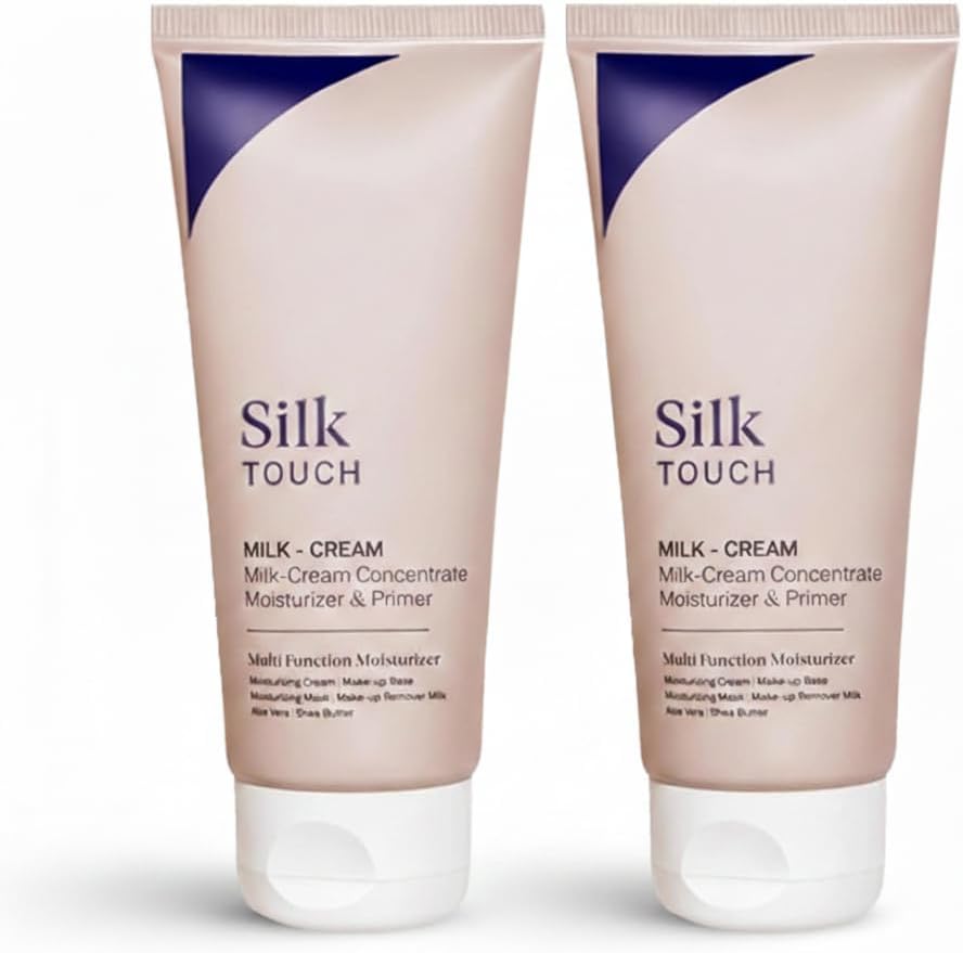 Silk Touch Moisturizer Primer | Hydrating, Lightweight, Long-Lasting | Pore Minimizer | Dermatologically Tested | All Skin Types | Makeup Base | 60g Each | Cruelty-Free | Pack of 2