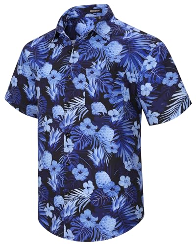 Image of Men's Hawaiian Shirts Short Sleeve Aloha Shirt for Men Casual Button Down Tropical Hawaii Floral Shirt Summer BeachParty