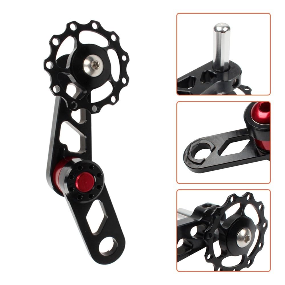 MiOYOOW Napinacz łańcucha rowerowego, przerzutka rowerowa, stop aluminium, do rowerów wyścigowych MTB, rowerów wyścigowych