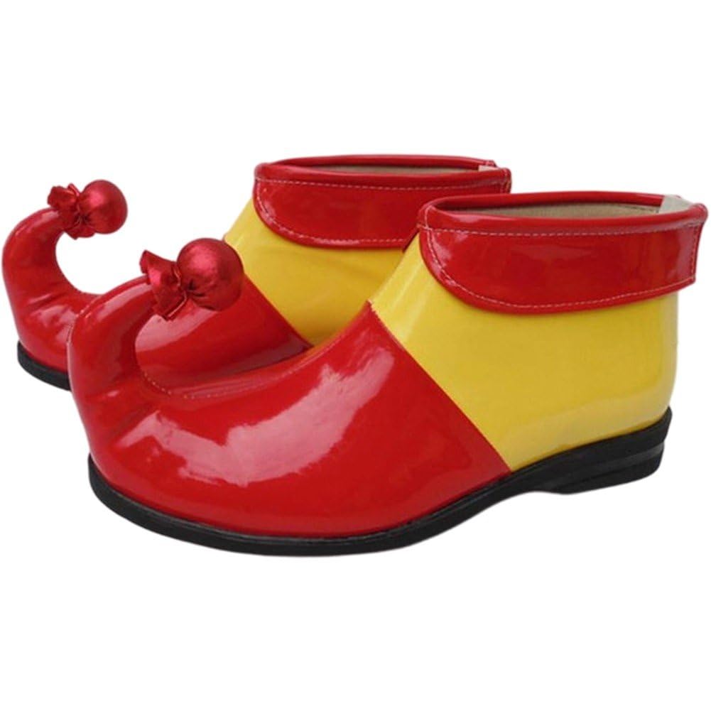 Fituenly Carnival Clown Shoes for Adults, Halloween Cosplay Footwear, Circus Performance Costume Accessories, Role Play Boots