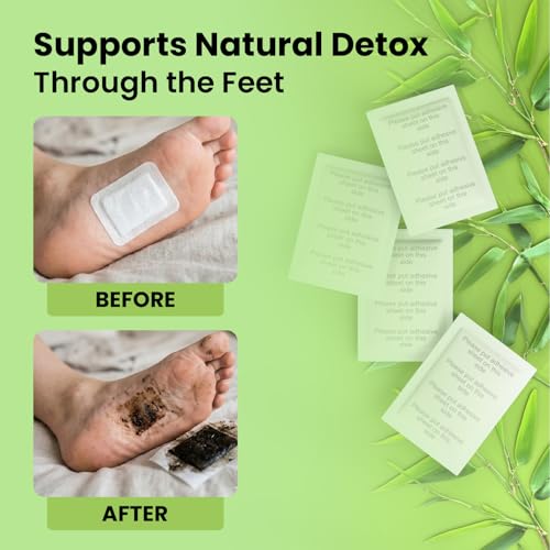 Image of Vn care 20 Pads 100% Herbal And Gentle Ingredient Detox Foot Pads, 20 Pieces, Natural Ingredients for Sleep AidPain Relief, Toxin Removal with Bamboo Vinegar and Acupoint Micro-Massage Technology detox foot patch (Pack of 20)