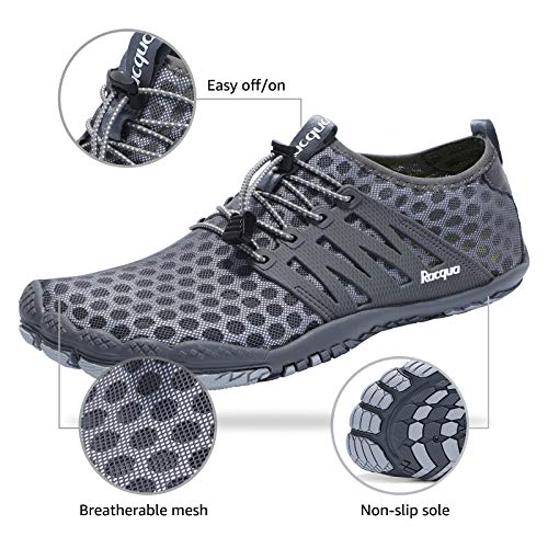 Image of Racqua Water Shoes Quick Dry Barefoot Beach Aqua Sport Swim Surf Pool Hiking Diving Walking for Men Women