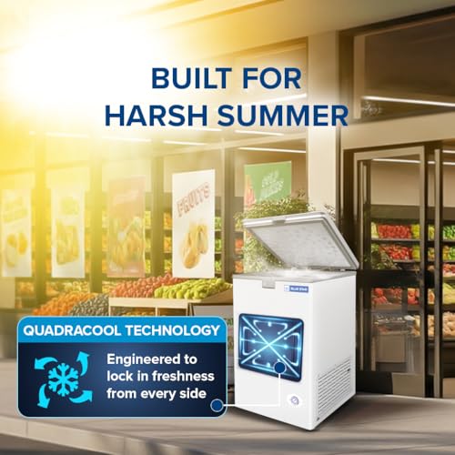 Image of Blue Star HT2-N130, 130 Liter Hard Top Single Door Deep Freezer (108 Liter, White, 2-star)