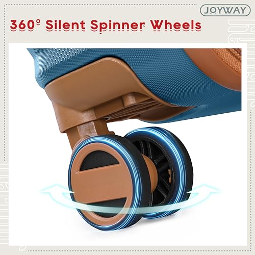 Joyway 20 Inch Carry On Luggage Set with Spinner Wheels and TSA Lock, 3 Piece Hard Shell Set for Travelers