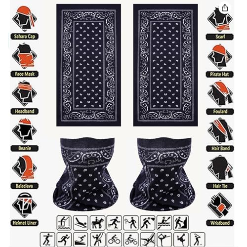 Image of Face Mask Multi Bandana Neck Gaiter Seamless Magic Headband Outdoor Face Scarf for Dust Wind and UV Resistance