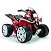 INJUSA - Quad The Beast 12V Colore Rosso Raccomandato per Bambini +2 Anni con Piede Acceleratore e Ruote di Plastica Larghe con Bande di Gomma