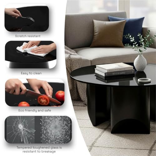 Image of Wakefit Center Table | 1 Yr Warranty | Coffee Table for Living Room Wooden, Tea Table for Living Room Wooden, Sofa Table, Free Installation from Brand, Modern Multi-Functional & Wobble-Free(Kopi)