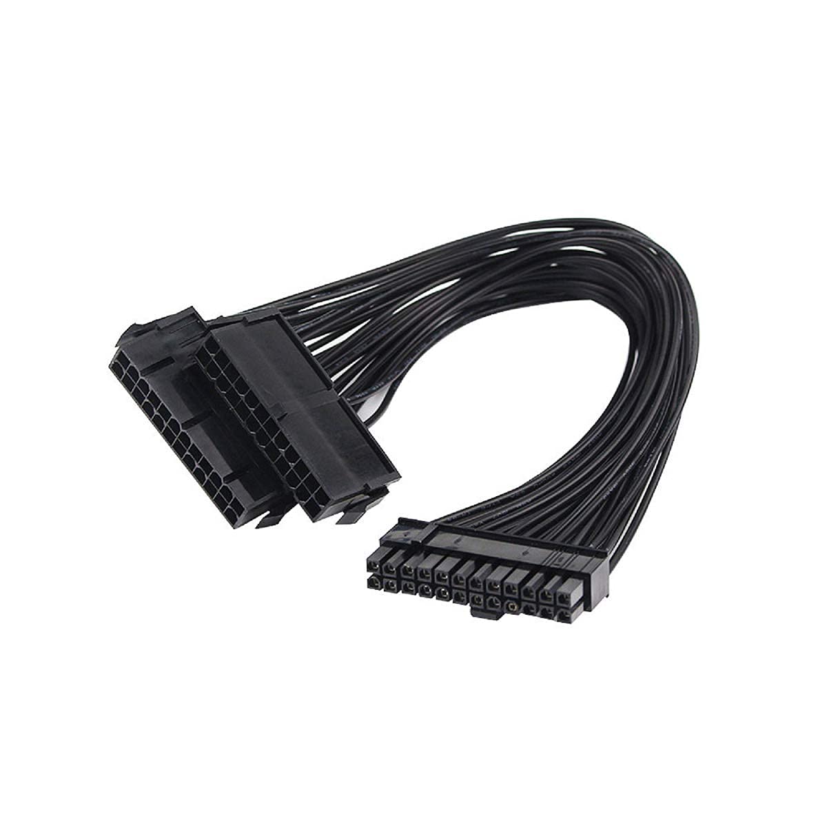 LipiWorld® 24 Pin Dual PSU Power Supply Splitter Extension Synchronizer Adapter Male to Female ATX Motherboard Cable for Mining