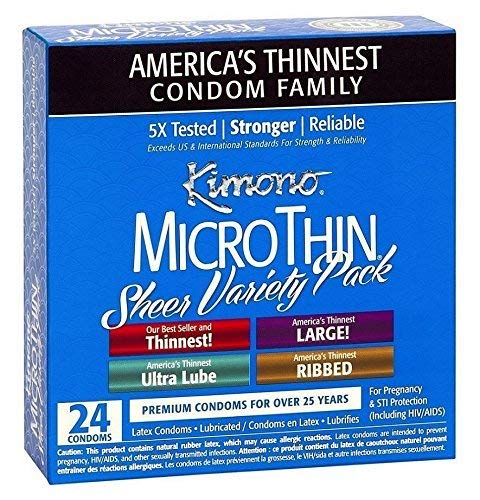 Kimono Microthin Variety Pack, Blue, 24 Count