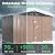 AECOJOY 8' x 10' Large Waterproof Metal Outdoor Storage Shed, Heavy Duty Garden Tool Shed with Lockable Ventilated Double Doors, Outside Storage for Backyard, Patio - Gray