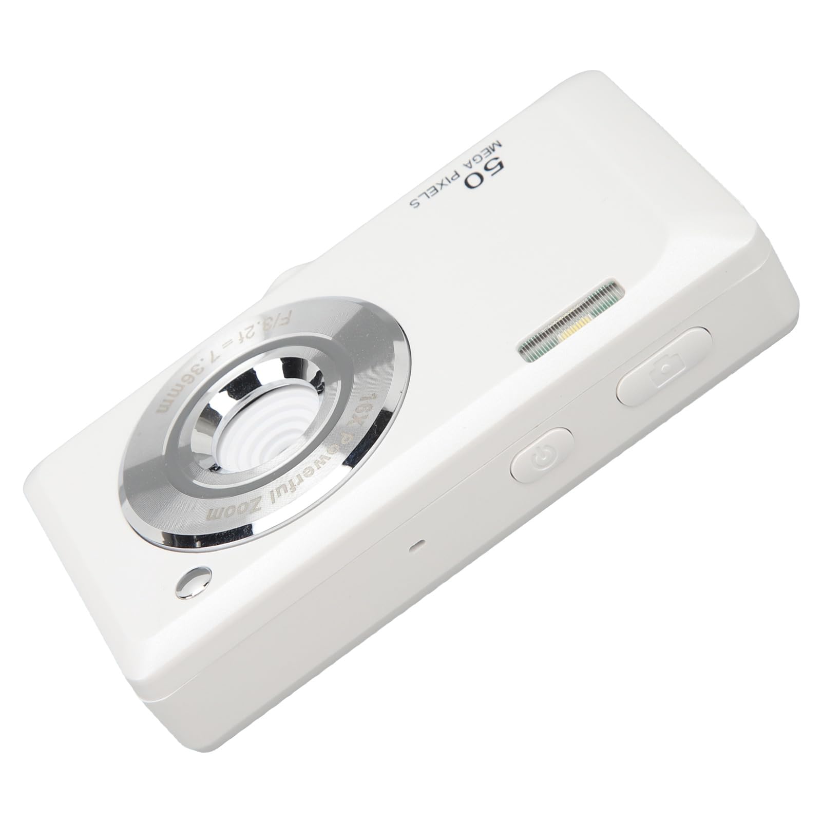 Fotocamera Digitale 4K, Timer di Scatto per Adolescenti, Piccola Fotocamera, Schermo TFT da 2,7 Pollici, Zoom 16X con Cordino per la Fotografia (SILVER)