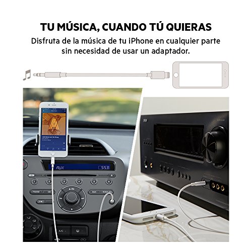 Cable de audio Belkin con conector Lightning de 1,8 m para escuchar iPhone 4
