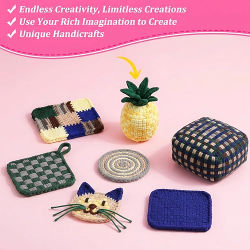 Image of Kifmurase 1000 Pcs Refill Loops for 7 Inch Weaving Loom, Colorful Loom Loops for Potholder Making, Elastic Weaving Loop Craft Flexible Loom DIY Kit Craft Bands for Adults DIY Projects Gifts