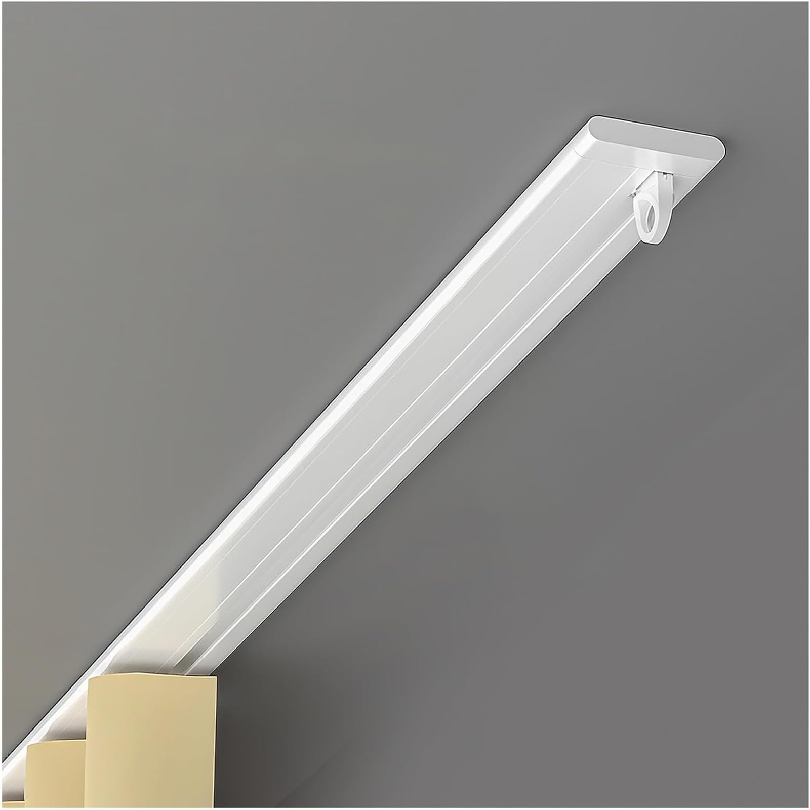 Ultracienki aluminiowy system szynowy 1-warstwowy 70-500 cm cichy wewnętrzny rozdzielacz do pokoju szyna ain (280 cm/9,2 stopy 2 x 140 cm) - łatwy do włożenia Sk
