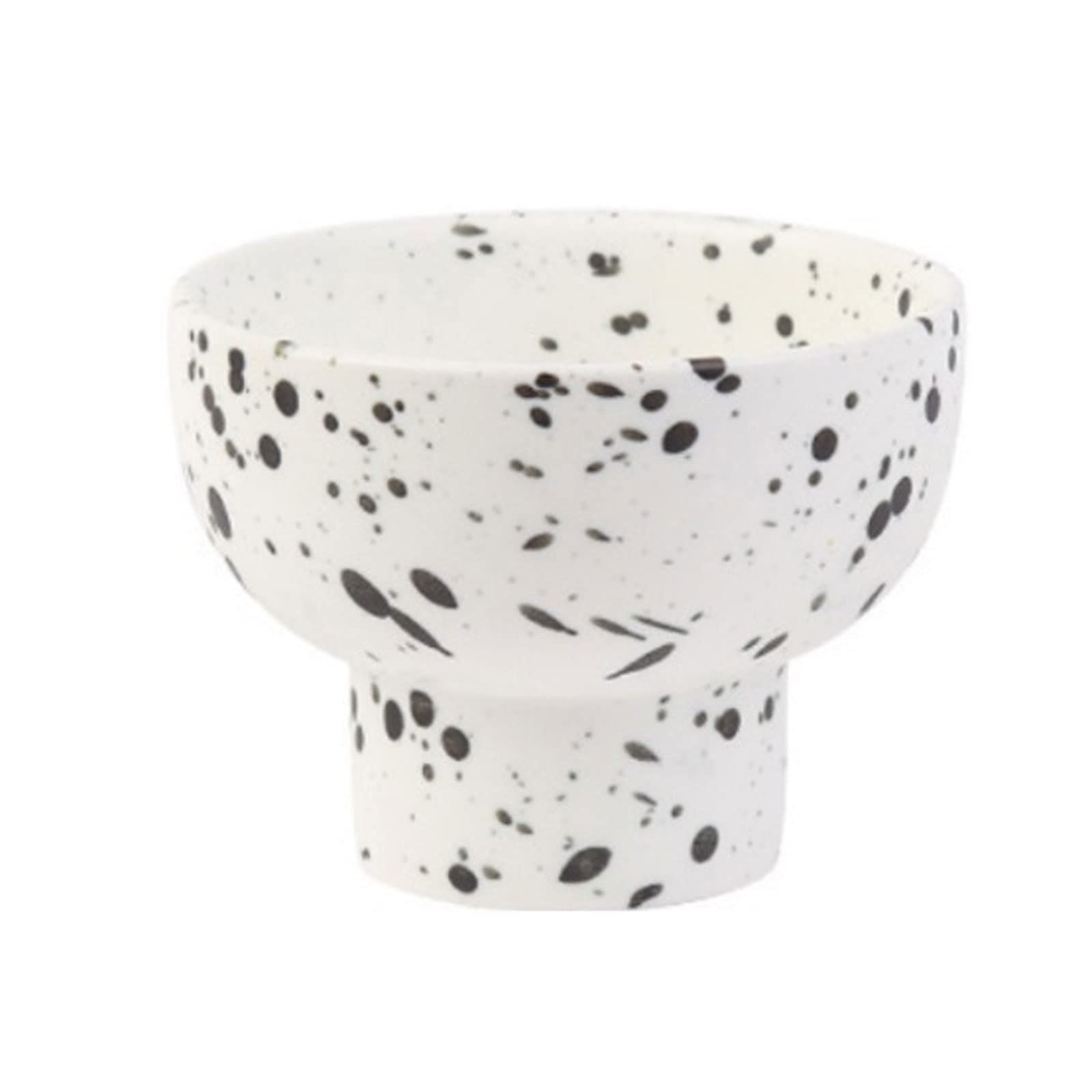 Schalen Schwarze Keramik-EIS-Joghurt-Schüssel Kreative High-Foot-Frühstücks-Haferflocken-Dessert-Salat-Obstschale