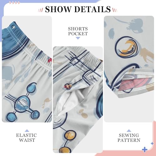 ZZXXB Chemistry Experiment Formula Boys Long Pants Soft Trousers Elastic Waist Kids Lounge Bottoms with Pockets S-XL4