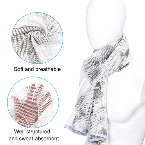 PATIKIL 71"x35" Camouflage Netting Camo Scarf, Snow Camo Nylon Mesh Scarf for Outdoor Enthusiasts Unisex, Multicolor - Image 2