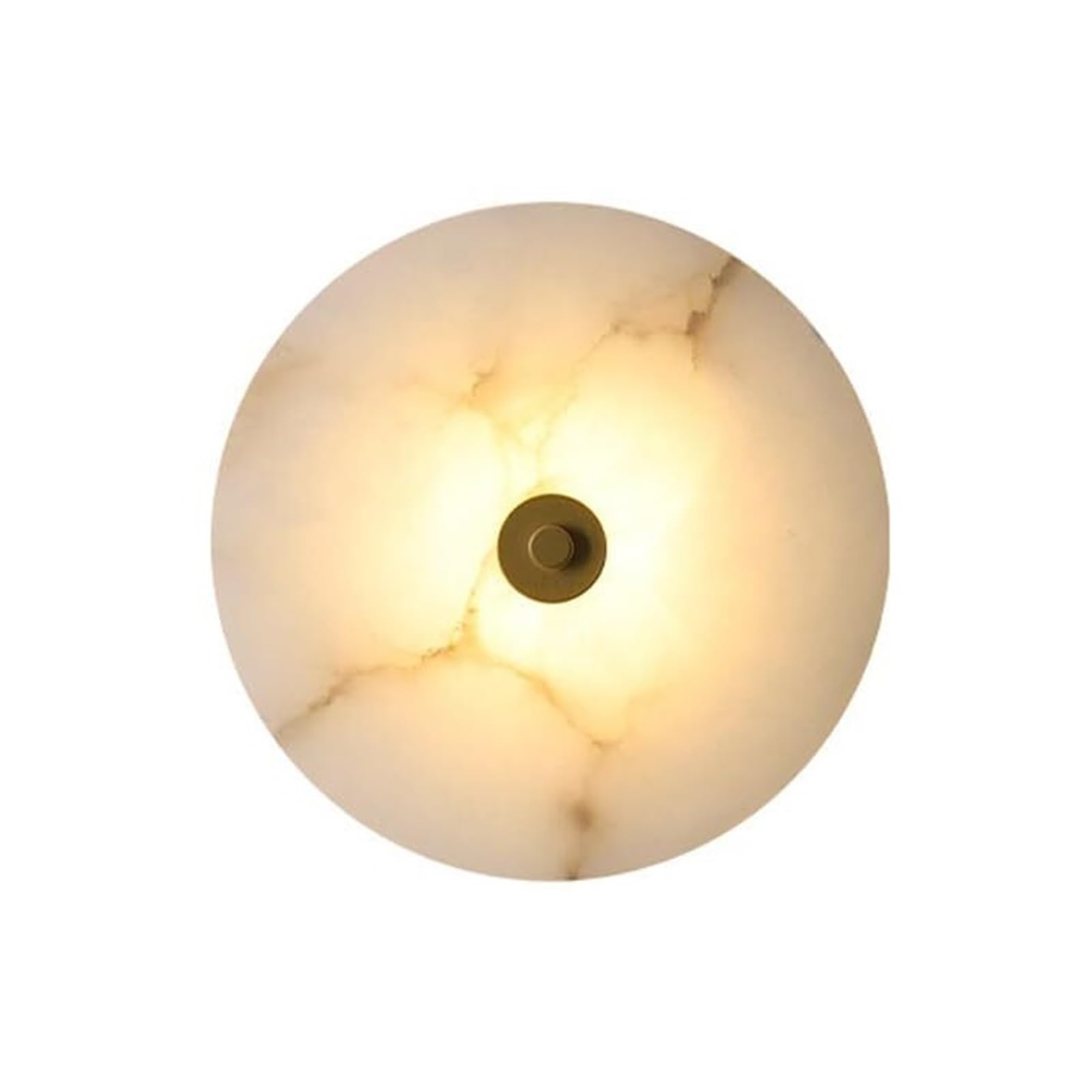 SXSCARKX Marble Sconce Wall Light, Lamp Round Vanity Light Fixtures, 3000K Warm Decorative for Living Spaces, Bathrooms, Entries, Foyers, Hallways(Gold,40cm)