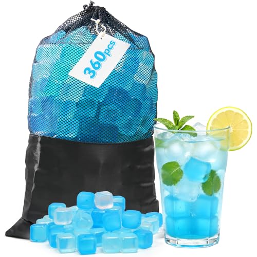 360 Pack Reusable Ice Cubes Refreezable Plastic Ice Cubes