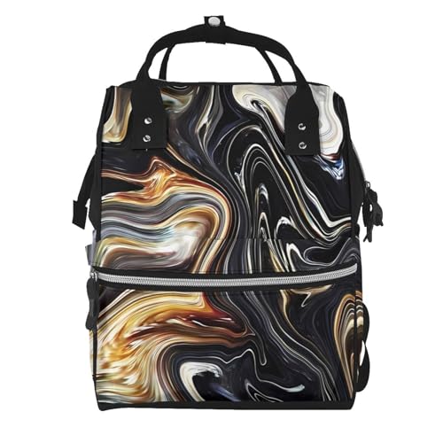 Sac à langer abstrait marbré chic pour vos promenades en ville et sorties en famille
