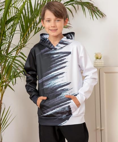 uideazone Boys Hoodies for Kids 3D Graphic Printed Hooded Sweatshirt Pullover Hoody with Pockets 6-16 Years - Image 4