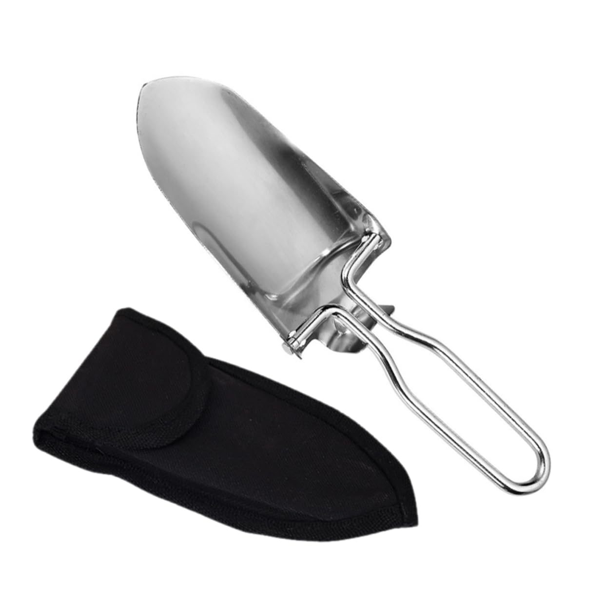 Happyyami Camping Shovel Portable Gardening Trowel with Pouch for Outdoor Digging Versatile Tool for Gardening Fishing and Emergency Scenarios