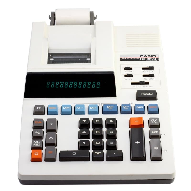 BVC-DR-8220 Calculadora Impresora de Sobremesa 12 Dígitos Led Verde