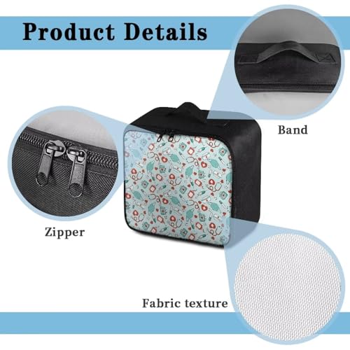 Image of Gomyblomy Family First Aid Bag Empty Portable Emergency Tramua Kit with Multiple Pockets Lightweight Medical Organizer First Aid Box for Home Cars Camping Travel Medicine Bag