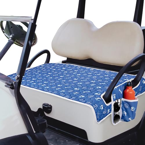 PGmoon Golf Cart Seat Covers, Golf Cart Seat Towel Blanket for Most Golf Carts Fits for EZGO, Club Car, Yamaha and More (Patent Design)
