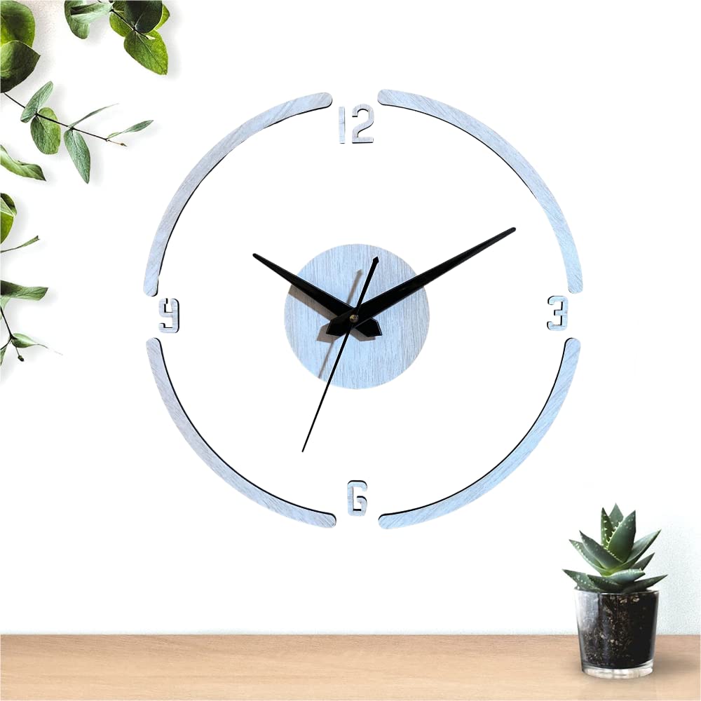 Jupica International Wooden Watch for Home,Shop (White Blue)