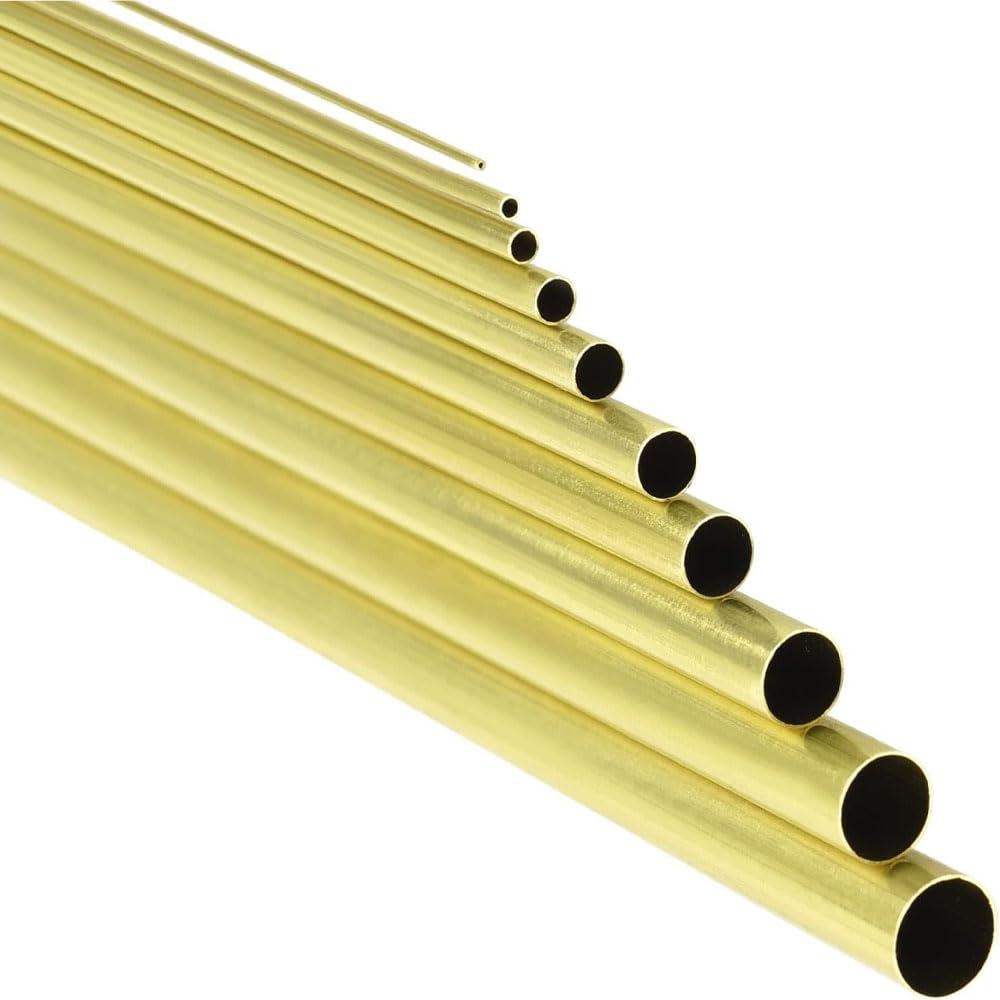 Tubo in Ottone H62 Meccanico 500 mm Spessore 0,5 mm Diametro 14-25 mm