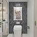 CHIHUT Matte Marble Wallpaper Peel and Stick Waterproof Dark Grey Contact Paper for Countertops and Bathroom Walls - Self Adhesive Vinyl 17.7