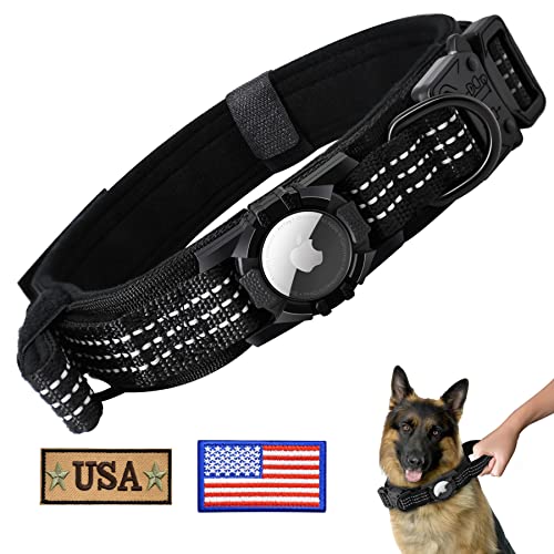 Tieuwant Tactical AirTag Dog Collar, Adjustable Air Tag Dog Collar, ...