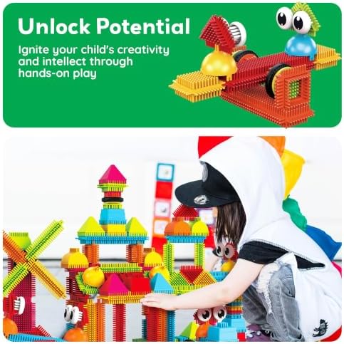 PicassoTiles 120pcs Hedgehog Interlocking Building Blocks Tiles Construction Toy Set Learning Playset STEAM Development Preschool Kindergarten Toy for Kids Age3+ PTB120 - 5