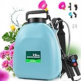 SideKing Battery Powered Backpack Sprayer, 2.6 Gallon Electric Garden Sprayer with 3 Adjustable Pressures, USB-C Charging, 5 Nozzles& 41″ Telescopic Wand for Weed Control, Pest Spray, Yard & Lawn Care