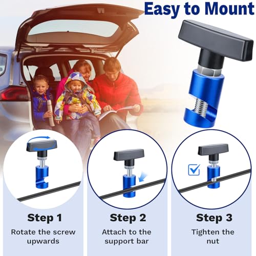 Image of ecocstm 4 PCS Car Hood Prop Struts Clamp, Hood Strut Clamp, Car Hood Holder