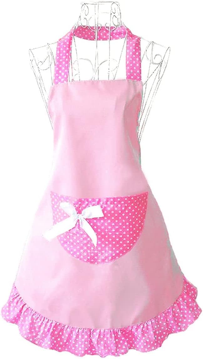Hyzrz Women Apron, Pink Kitchen Aprons Home & Kitchen